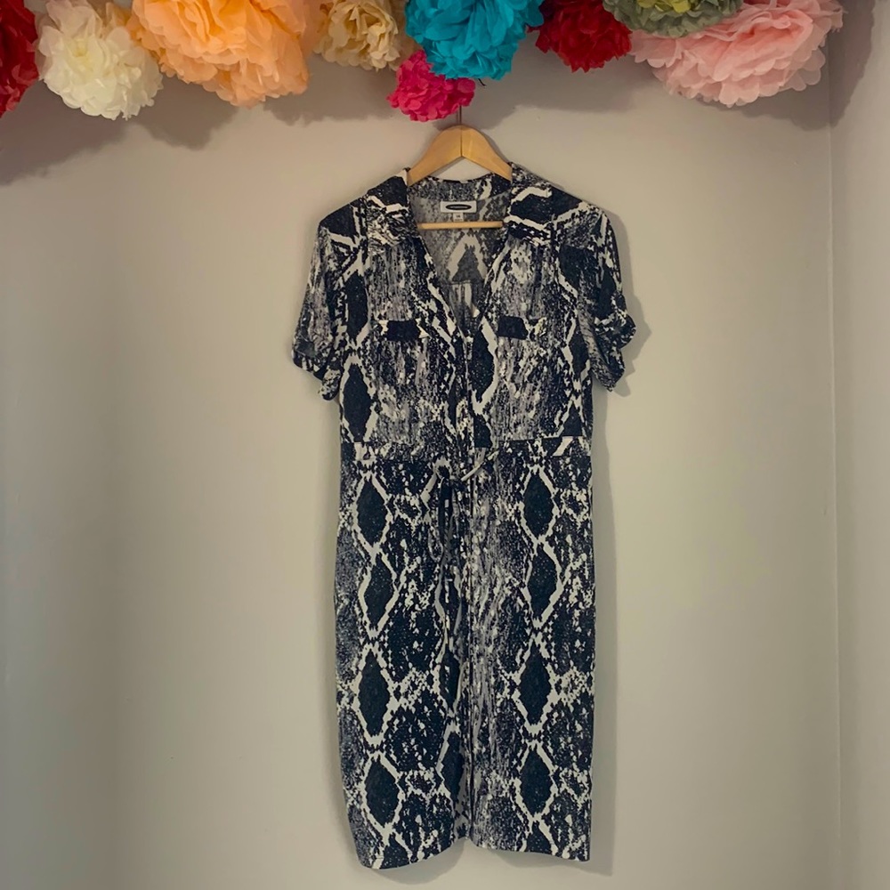 Intermission Stretchy Printed Shirt Dress
